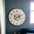 24" Circle Black and White Wood Analog Wall Clock