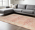 8' X 10' Salmon And Tan Floral Area Rug