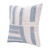 Homeroots Home Decor 20 X 20 Inches Ocean Blue and Ivory 100% Cotton Striped Zippered Pillow