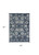 5' X 7' Navy Blue Floral Power Loom Distressed Area Rug Polypropylene