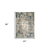 2' X 3' Ivory Blue and Gray Abstract Power Loom Area Rug
