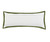 Homeroots Home Decor 14 X 36 Inches White and Moss Green 100% Cotton Geometric Zippered Pillow