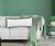 Homeroots Home Decor 14 X 36 Inches White and Moss Green 100% Cotton Geometric Zippered Pillow
