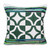 Homeroots Home Decor 20 X 20 Inches Green, White, and Blue Color 100% Cotton Geometric Zippered Pillow