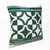 Homeroots Home Decor 20 X 20 Inches Green, White, and Blue Color 100% Cotton Geometric Zippered Pillow