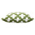 Homeroots Home Decor 20 X 20 Inches in Green and White 100% Cotton Geometric Zippered Pillow