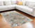 Homeroots Home Decor 7' x 9' Gray and White Abstract Non Skid Area Rug