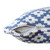Homeroots Home Decor 20 X 20 Inches Blue and White 100% Cotton Geometric Zippered Pillow