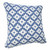 Homeroots Home Decor 20 X 20 Inches Blue and White 100% Cotton Geometric Zippered Pillow