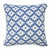 Homeroots Home Decor 20 X 20 Inches Blue and White 100% Cotton Geometric Zippered Pillow