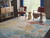 Homeroots Home Decor 9' x 12' Blue and Gray Abstract Power Loom Area Rug