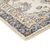 2' X 3' Ivory Charcoal And Blue Floral Area Rug