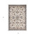 2' X 3' Ivory Charcoal And Blue Floral Area Rug
