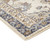 2' X 3' Ivory Charcoal And Blue Floral Area Rug