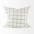 Homeroots Home Decor White And Black Grid Square Accent Pillow Cover, White and Black, 22 Inch