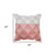 Homeroots Home Decor 20 X 20 Inches Pink and Off-White 100% Cotton Geometric Zippered Pillow