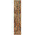 Homeroots Home Decor 2' x 10' Oriental Power Loom Runner Rug, Gold and Brown