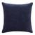 Homeroots Home Decor 20 X 20 Inches Dark Blue 100% Cotton Zippered Pillow