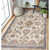 2' X 3' Ivory Tan And Blue Floral Area Rug