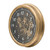 Homeroots Home Decor 21" Circle Analog Exposed Gear Wall Clock, Black and Gold