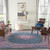 Homeroots Home Decor 9' x 12' in Blue Floral Power Loom Area Rug