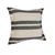 Homeroots Home Decor 20 X 20 Inches Gray and White 100% Cotton Striped Zippered Pillow