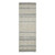 8' Gray And Brown Striped Flatweave Handmade Distressed Runner Rug With Fringe
