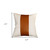 Homeroots Home Decor Set Of Two 17" x 17" Brown and Ivory Faux Leather Zippered Pillow Cover, Brown and Ivory, Set of 2