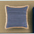 Homeroots Home Decor 20 X 20 Inches Blue and Beige Cotton Blend Zippered Pillow