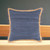 Homeroots Home Decor 20 X 20 Inches Blue and Beige Cotton Blend Zippered Pillow