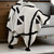 Black and White Woven Cotton Geometric Throw Blanket - 606114787747