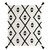Black and White Woven Cotton Geometric Throw Blanket - 606114787747
