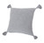 Homeroots Home Decor 20 X 20 Inches Light Gray 100% Cotton Zippered Pillow