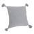 Homeroots Home Decor 20 X 20 Inches Light Gray 100% Cotton Zippered Pillow