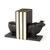 Set of Two 7" Black Fabric Bull Decorative Bookends