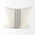 Homeroots Home Decor Off White Pillow Cover With Ash Gray Stripes, Off White and Gray, 22 x 22 Inch