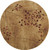 4' Brown Round Floral Power Loom Area Rug