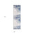 8' Dark Blue And Gray Abstract Runner Rug