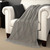 Gray Woven Cotton Solid Color Throw Blanket - 606114788324