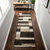 12' Black Brown And Beige Patchwork Runner Rug