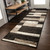 12' Black Brown And Beige Patchwork Runner Rug