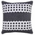 Homeroots Home Decor 20 X 20 Inches Black, Gray, and White 100% Cotton Striped Zippered Pillow