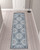 10' Charcoal and Ivory Medallion Power Loom Runner Rug