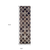 12' Brown Black And Ivory Quatrefoil Distressed Runner Rug