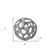 Petite Light Gray  Metal Hollow Orb Sculpture - 808230025738