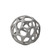 Petite Light Gray  Metal Hollow Orb Sculpture - 808230025738
