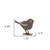Set Of Four 6" Brown Metal Bird Bird Figurine - 606114743224