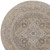 Homeroots Home Decor 8' Brown and Ivory Round Medallion Power Loom Distressed Area Rug
