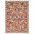 5' X 8' Ivory Blue and Orange Floral Power Loom Area Rug