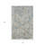 2' X 3' Blue and Ivory Abstract Area Rug Viscose Decor